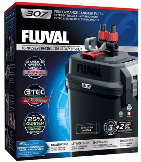 Fluval 307 Performance Canister Filter, up to 330 L (70 US gal) - Click Image to Close